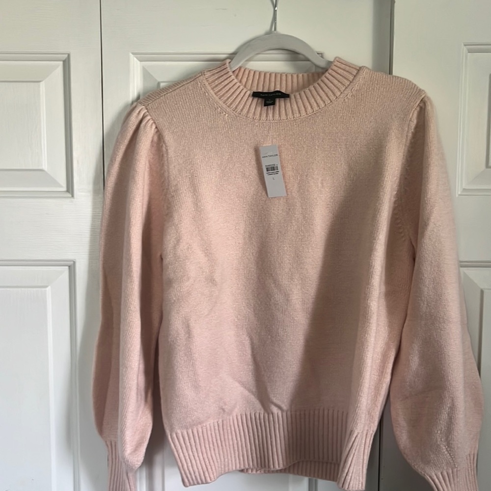 Ann Taylor, new with tags, pink sweater size large